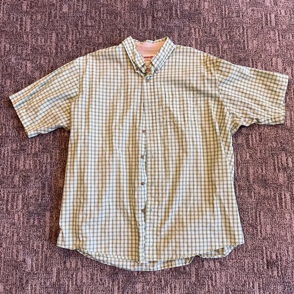 Wrangler Other - Green Checkered Button-Down Shirt